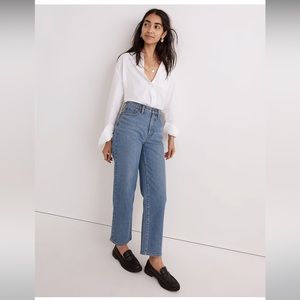 Madewell Perfect Vintage Wide-Leg Crop Jean in Knoxville Wash Size 32 NWT